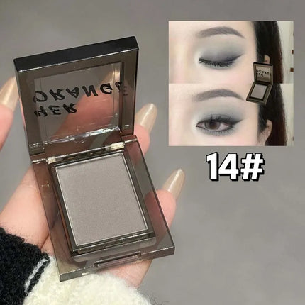 Smoky Blue-gray Eye Shadow Palette Sweet Cool Single Color Mini Eyeshadow Palette Pearl Matte Shimmer Brightening Eyes Makeup