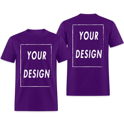 100% Cotton Custom T Shirt Make Your Design Logo Text EU Size for Men and Women Front Back Both Side Personalized Tshirt