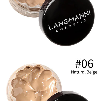 Full Coverage Liquid Concealer Waterproof Foundation Makeup Base Long Lasting Cream for Dark Circles Acne Natural Matte