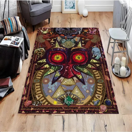 The Legend of Zelda Majora's Mask Area Rug Gaming Rug Video Game Rug Rugs for Living Room Home Decor Rug Non Slip Floor Mat