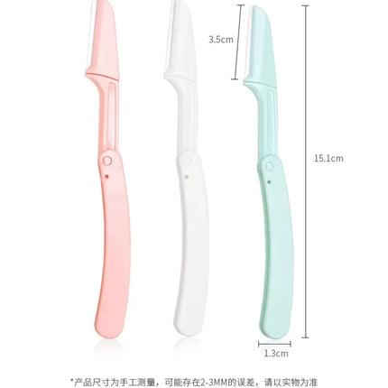 1/3-Piece Folding Facial Shaver, Facial Eyebrow Trimmer, Eyebrow Razor, Anti-Scratch Razor, Makeup Tools, Unisex Facial Razor