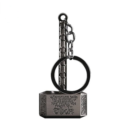 Creative Windproof USB Electric Rechargeable Lighter Thor Hammer Zinc Alloy Flameless Keychain Lighter Men's Smoking Gift