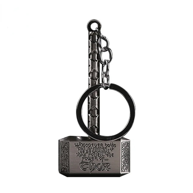 Creative Windproof USB Electric Rechargeable Lighter Thor Hammer Zinc Alloy Flameless Keychain Lighter Men's Smoking Gift