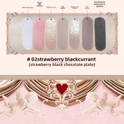 Flowerknows Strawberry Cupid Collection Facial Complexion Palette Blush Eyeshadow Highlighter Flower Know Face Bronzer Palette