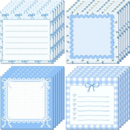 1pc Pink Bow Sticky Notes，Ins Style Self-Adhesive Tear-Off Notepad To Do List Stickers，Office School Memo Pad Reward Gift
