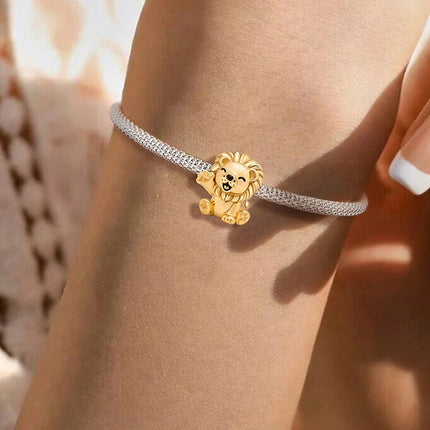 925 Sterling Silver Animal Series Little Lion Butterfly Spot Dog Charms Beads Fit Original Pan Bracelet High Quality DIY Jewelry