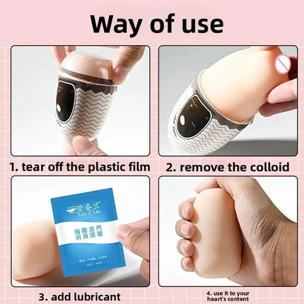 Portable Male Masturbator Egg Realistic Penis Simulation Texture Vagina Pussy Pocket Sucking Masturbation Cup Sex Toys for Men18