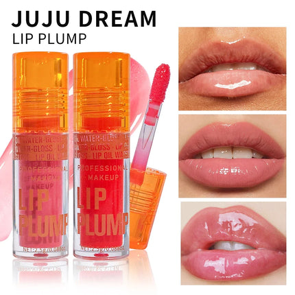 Autumn Winter Essential 3-Pcs Lip Oil Autumn Winter Lip Care 3Pcs HPlump Set Pink Hydrating Long-Lasting Moisturizing Gloss Balm