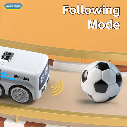 Smart RC Magic Mini Bus Intelligent Remote Control Gesture Sensing Induction Follow Cartoon Car Animation Vehicle Toys Kids Gift