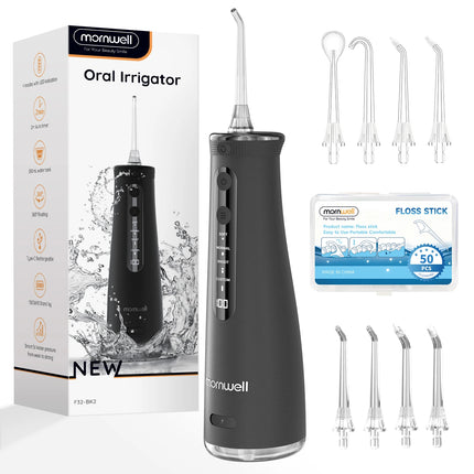 Cordless Water Flosser With 4 Jet Tips 4 Modes 260ML Portable Rechargeable Oral Water Floss IPX7 Waterproof for Gums Care