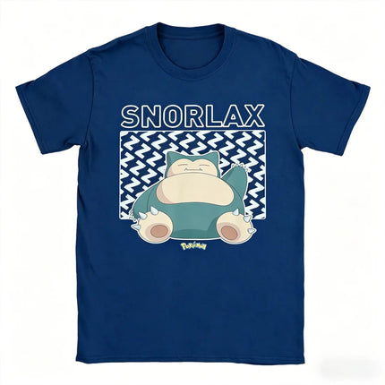 2026 Hot Sale Pokemon Snorlax T-shirt Cute Anime Cartoon Graphic Print Tee Men Women Casual Short Sleeve Summer Top Fans Gift
