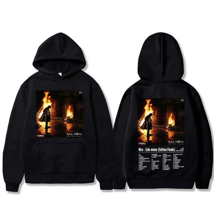 Rapper Niro OX7 Album Graphic hoodie Men Women Hip Hop Fashion Pop Music sweatshirt Male Casual Cotton Vintage pullover hoodies
