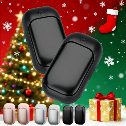 Magnetic rechargeable hand warmer 2-piece set, portable handheld heater, men's technology gift, essential for winter