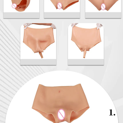 Silicone Realistic Fake Vagina Pants Cosplay Underwear Crossdressing Drag queen women Panties Crossdresser Transgender Gay