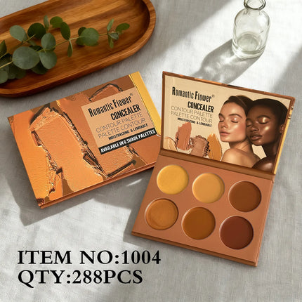 6 Color Matte Concealer Palette Full Coverage Face Contour Camouflage Makeup for Perfecting Skin Tone