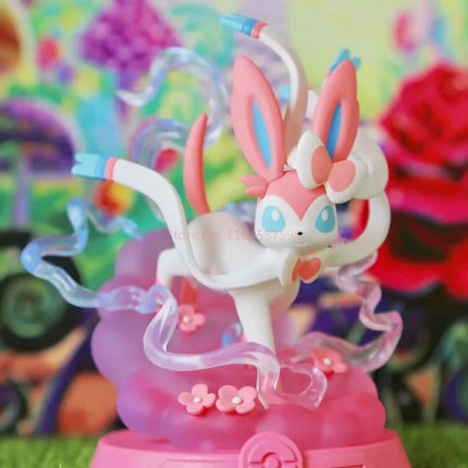 Anime Pokemon Funism Adventure Eevee Family Suit Blind Box Jolteon Sylveon Action Figure Collection Model Kids Toy Gift Replica