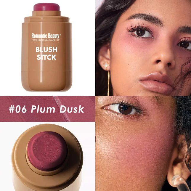 2-in-1 Cream Blush Stick - Waterproof Matte & Skin-Fusing, Long-Lasting Natural Red, Highly Pigmented & Easy Blend