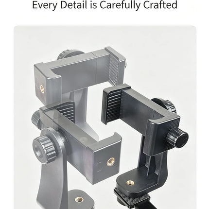 Dual Phone Holder Mount Stand for Live Streaming Video Recording Adjustable Handheld Gimbal Stabilizer with Tripod for TikTok Vl