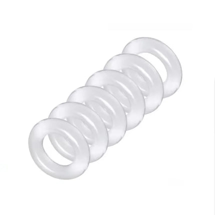 Male 6pcs 1 set Silicone Penis lock Cock Ring bondage Erection Delay Ejaculation Reusable Enlargement ball stretcher Sex Toy Men