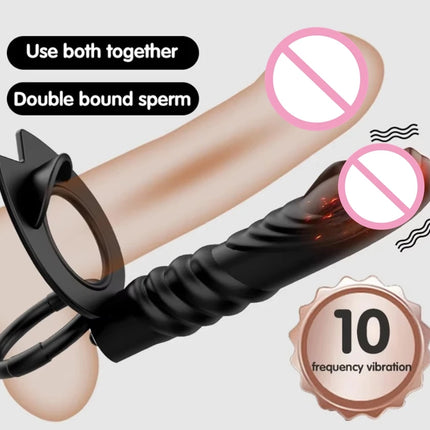 Sex Shop Double Penetration Anal Plug Dildo Big Butt Plug Vibrator For Men Strap On Penis Vagina Plug Adult Sex Toys For Couples