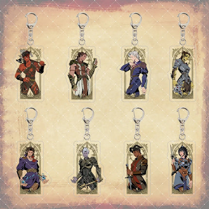 Baldur's Gate 3 Keychain Astarion Shadowheart Karlach Gale Acrylic Charm BG3 Game Figure Pendant Backpack Accessories Gift 6cm