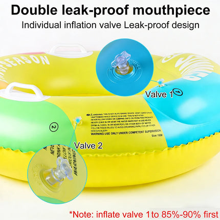 1PC Vibrant Color Thickened Inflatable Swim Ring, Adult Underarm Swimming Ring for Summer