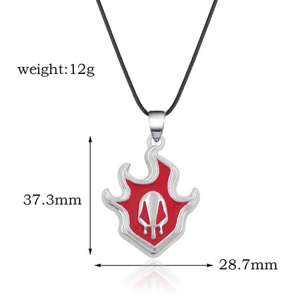 Anime Bleach Keychain Cosplay Props Kurosaki Ichigo Pendant Necklace For Women Men Backpack Charm Choker Jewelry Gifts