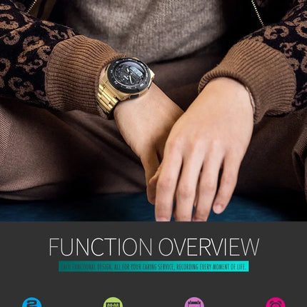 SKMEI 1370 Luxury Full Steel Business Waterproof Watch Relogio Masculino Watch Men Fashion Sport Quartz Clock Mens Watches