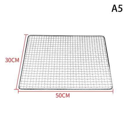 Outdoor Camping Barbecue Grilling Part Grates 304 Stainless Steel Rectangle Square BBQ Net Mesh Grill NonStick Baking Mat