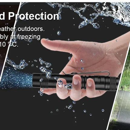 Portable Mini LED Pen Flashlight Waterproof Pocket Torch Handheld Light for Outdoor Camping Hiking Car Repair Emergency Home Use
