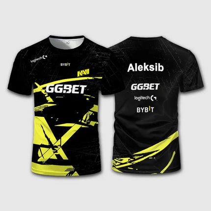 S1mple 2023 NAVI Jersey CSGO Men's and Women's Sports Short-Sleeve T-Shirts CS2 Major Esports Custom Training Uniform Fan Gift