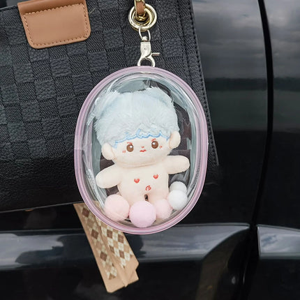 2023 Plush Doll Storage Pouch Transparent Mystery Box Storage Fashion Thicken Keychain Bag Classic Cute Doll Bag Keychain Wallet