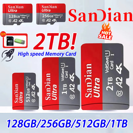 128GB Premium Class 10 Smart Micro TF SD Card 256GB High Speed Flash Memory Card For Phone Camera Laptop PC