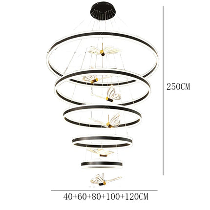 Modern Home Decor Ring LED Lights Pendant Light Lamps for Living Room Chandeliers for Dining Room Hanging Light Indoor Lighting