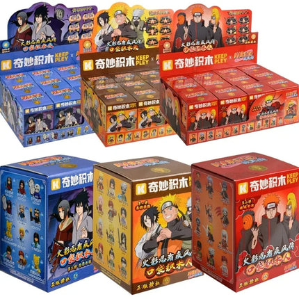 New Keeppley original Naruto cartoon blind box architectural drawings assembly Uzumaki Shipden action model toy children's gift