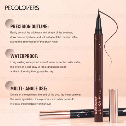 1PC Smudge-proof, Quick-drying, Smooth, Waterproof, Ultra-fine Tip, Brown Eyeliner, for Perfect and Bold Eye Makeup