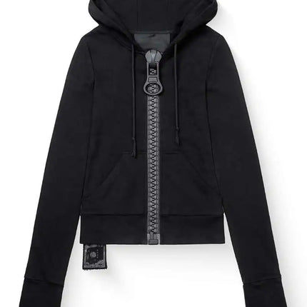 Y2K street Harajuku loose oversized zipper multi-pocket hoodie American fashion trend solid color oversized hoodie for women