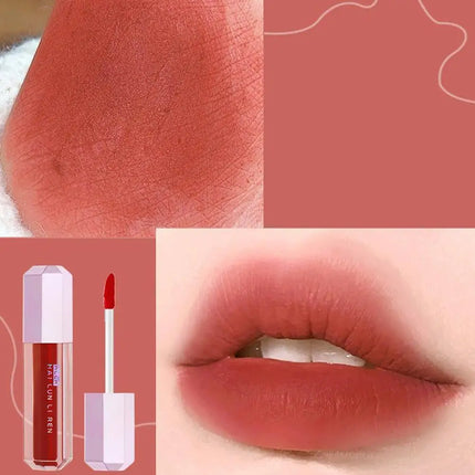 Matte Matte Lip Glaze 6 Colors Peel-Off Liquid Lipstick Waterproof Long Lasting Moisturizing Matte Red Lip Gloss Beauty Cosmetic