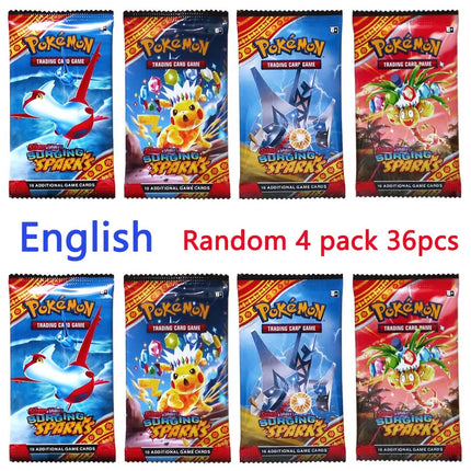4 Pack Pokemon Cards Team up Sun Moon Thunder English Trading Card Game Evolutions Booster Collectible Kids Toys DESTINED RIVALS