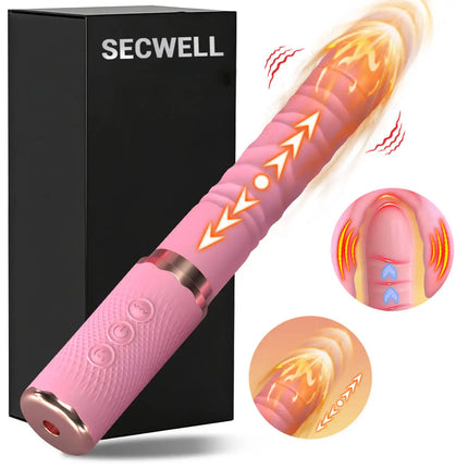 Thrusting Dildo Vibrator for Women Dual Motor Heating Powerful 10+10 Mode Sex Toy Vibrator Anal Vagina Stimulator Adult Sex Toy