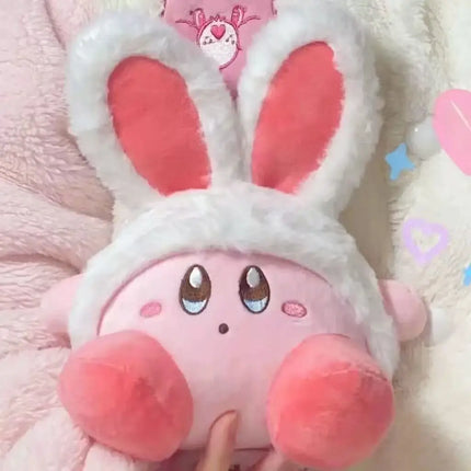 20cm-30cm Rabbit Ear Kirby Plush Plush Toys Hug Pillow Grabbing Machine Doll Room Decoration Children'S Toys Girl'S Holiday Gift