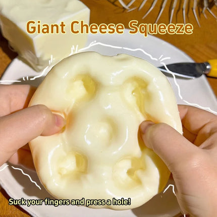 4 Styles Jumbo Cheese Squishy Toy 6/7CM Soft Squeeze Stress Ball, Slow Rising Shapeable ASMR Sensory Toy Anti-Stress Relief Gift