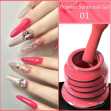 7ml Colorful UV Gel Nail Polish Bling Sequins Soak Off UV LED Nail Gel Polish, For Home Salon Nail Art DIY