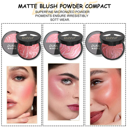 3 Color Blush Palette Waterproof Lightweight Breathable Long Lasting Smooth Baked Powder Blusher Correcting Foundation 60g
