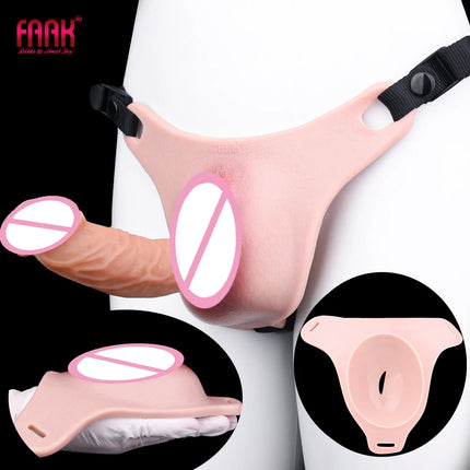 FAAK Strapon Thick Insertable Fake Vagina Clitoris Pads Male to Female Transgender Silicone Male Hiding Underwear Panty Pads