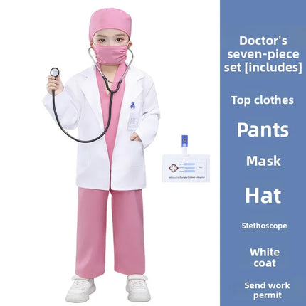 Children's Doctors Nurses Costume Sets Role-playing with Pretend Costumes Preschool Education School Performances