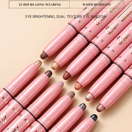 6Pcs Set Matte Effect Eyeshadow Stick   Natural and long-lasting Multi-purpose Shiny Metallic Matte Shimmer Highlighting Eyeline