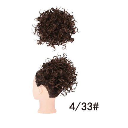 H&STAR Synthetic Curly Bun  Messy Chemical Fiber Wig Drawstring Hair Tie Hair Bag Ponytail Daily Use Wig For Ladies