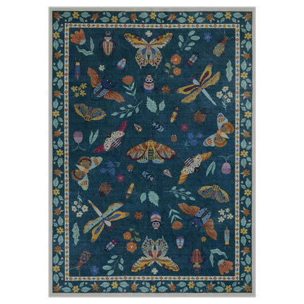 Insect Print Area Rugs, Non-Slip Washable Rugs for Living Room, Modern Bedroom Rug Under Bed Large Carpet for Room Decor