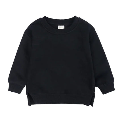 2026 Winter Spring Hoodies Pullovers Kids Boys Girls Clothes Korean Baby Thicken Fleece Sweatshirt Children's Clothing 6M-7T